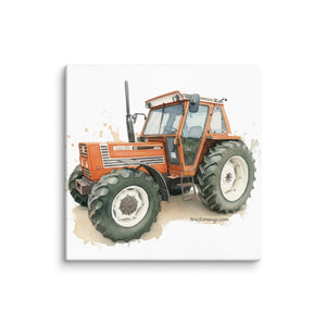 The Tractor Mugs Store 26″×26″ FIAT 110-90 DT Watercolor | Canvas Quality Farmers Merch