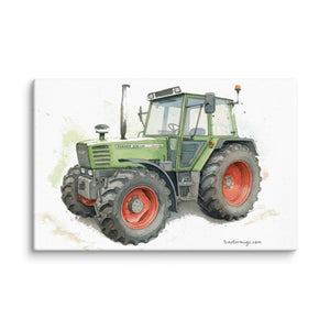The Tractor Mugs Store 26″×40″ Fendt 308 LSA 4WD Watercolor | Canvas Quality Farmers Merch