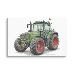 The Tractor Mugs Store 26″×40″ Fendt Favorit 818 Watercolor | Canvas Quality Farmers Merch
