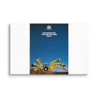 The Tractor Mugs Store 26″×40″ JCB 3CX Sitemaster Advert (1988)  | Canvas Quality Farmers Merch