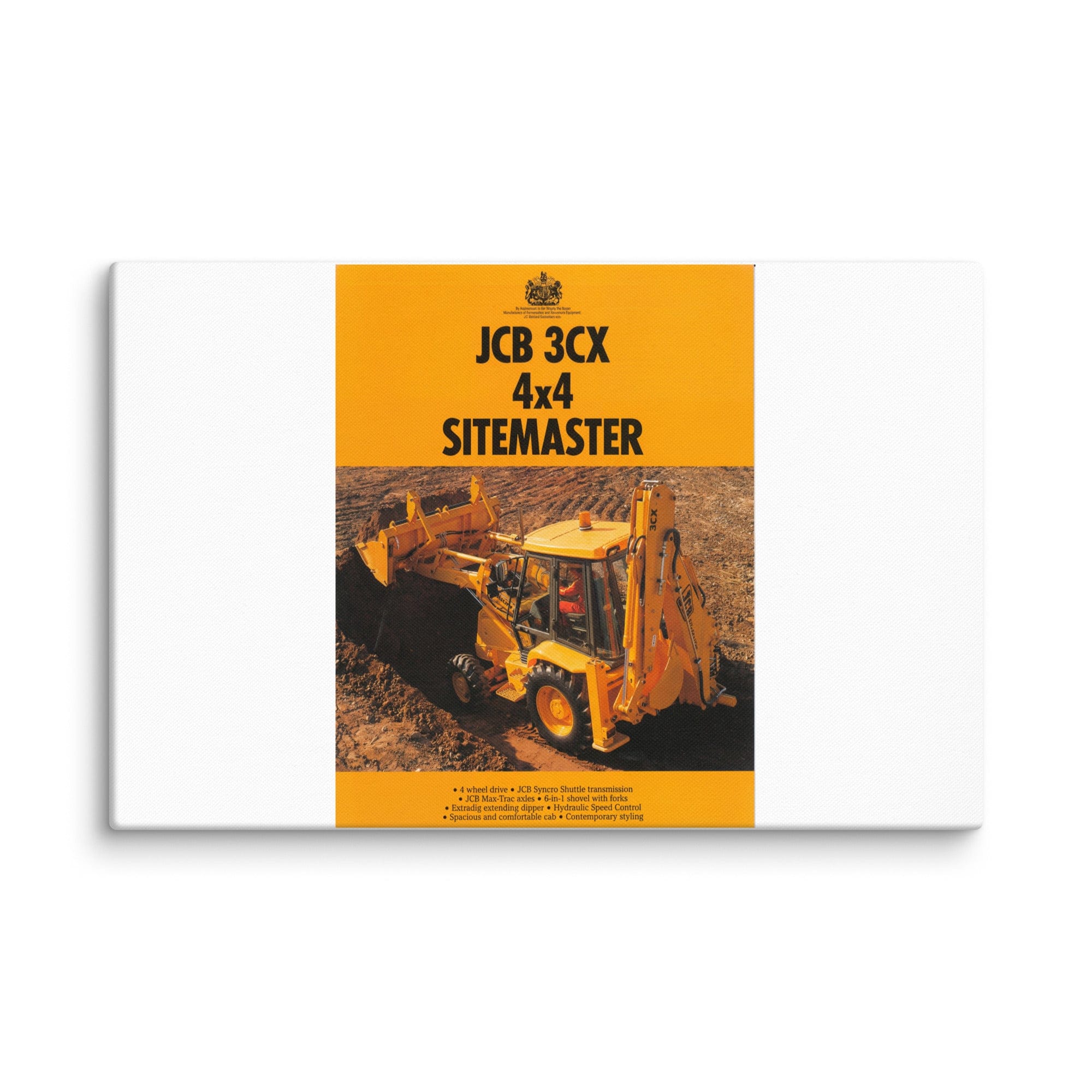The Tractor Mugs Store 26″×40″ JCB 3CX Sitemaster Brochure | Canvas Quality Farmers Merch