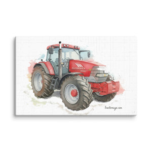 The Tractor Mugs Store 26″×40″ McCormick MTX 200 Watercolor | Canvas Quality Farmers Merch
