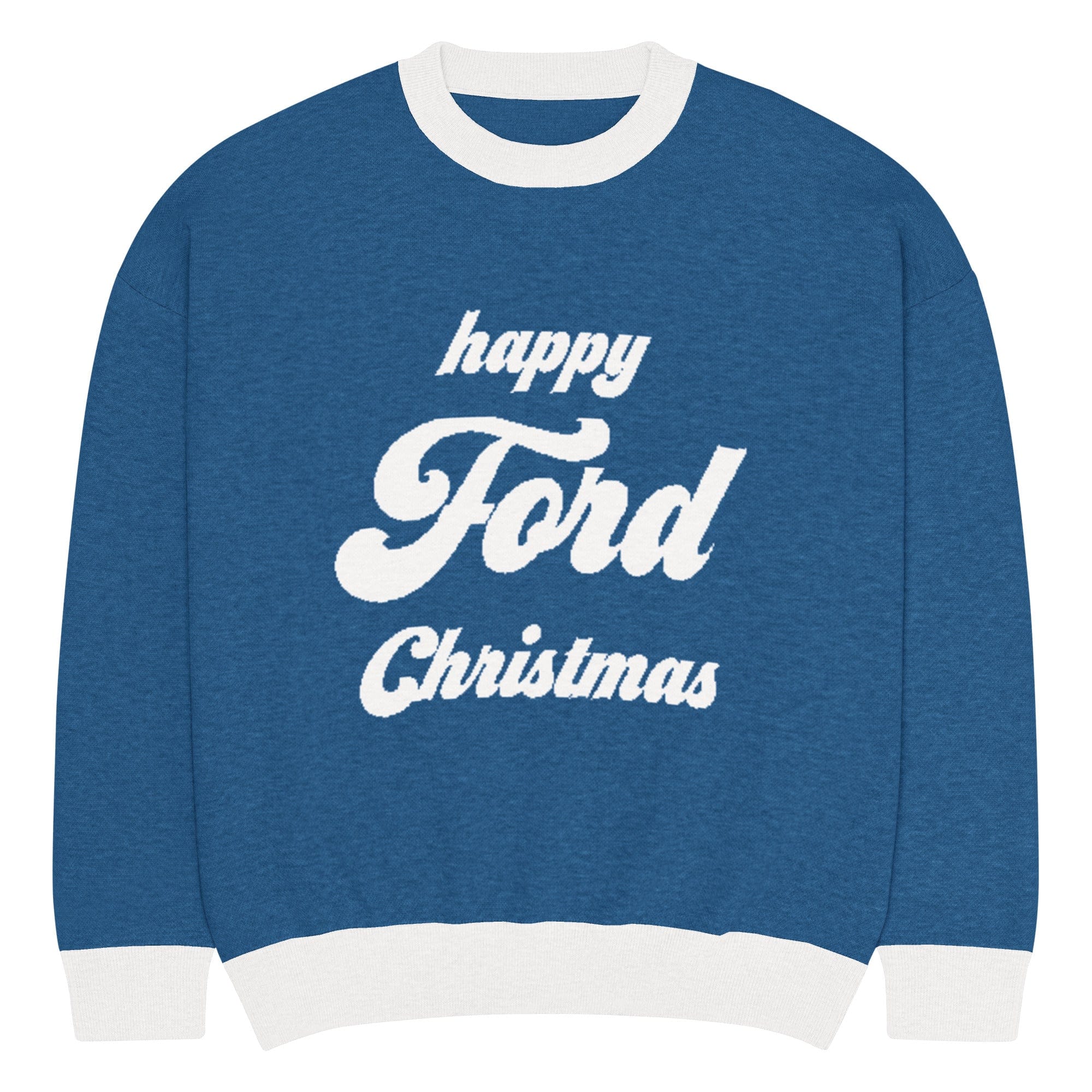 The Tractor Mugs Store 2XL Happy Ford Christmas Jumper | Relaxed Fit Knitted Crew Neck Sweater Quality Farmers Merch