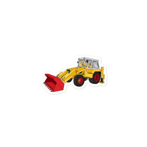 The Tractor Mugs Store 3″×3″ JCB 4D Backhoe | Bubble-free stickers Quality Farmers Merch