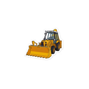 The Tractor Mugs Store 3″×3″ JCB Grey Cab TURBO | Bubble-free stickers Quality Farmers Merch