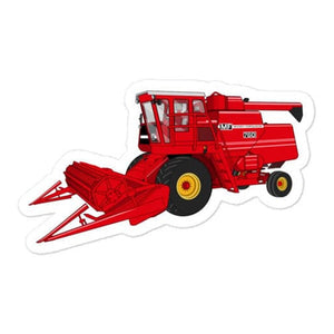 The Tractor Mugs Store 3″×3″ Massey 760 Combine Harvester | Bubble-free stickers Quality Farmers Merch
