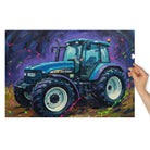The Tractor Mugs Store 30″×20″ (1000 pcs) New Holland TM 140 Splash Art Canvas | Jigsaw Puzzle Quality Farmers Merch