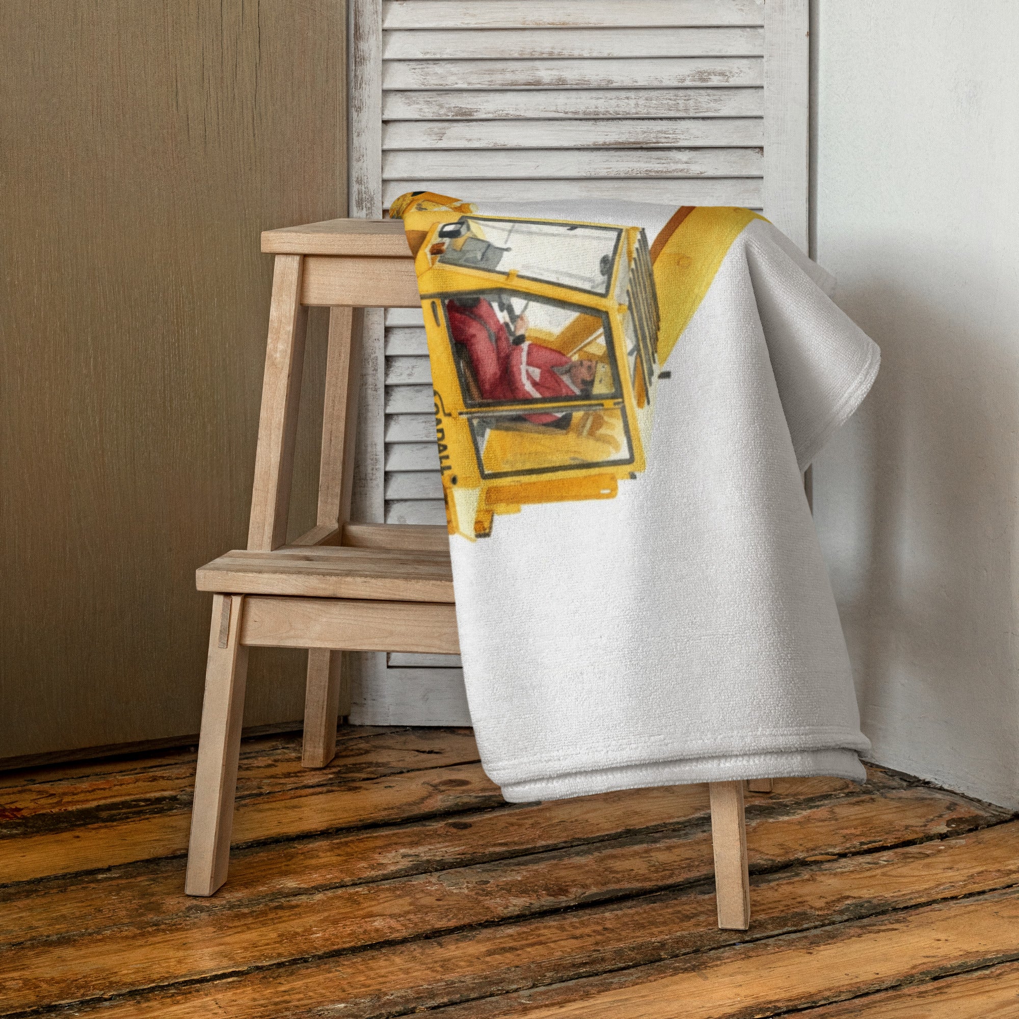 The Tractor Mugs Store 36″×72″ Loadall 520 Watercolour | Supersoft Towel Quality Farmers Merch