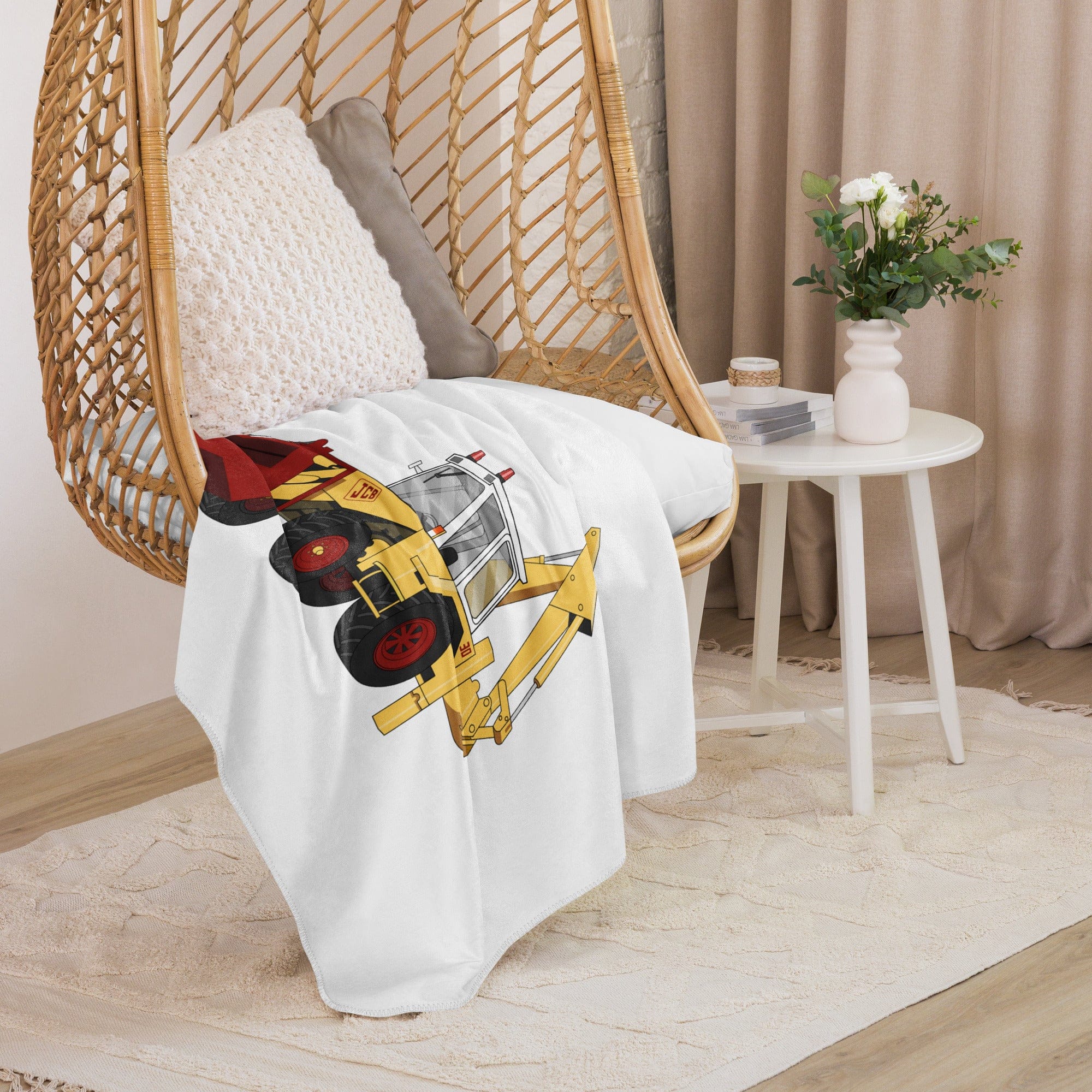 The Tractor Mugs Store 37″×57″ JCB 3D (1975) | Sherpa blanket Quality Farmers Merch