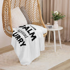 The Tractor Mugs Store 37″×57″ KEEP CALM spread SLURRY | Sherpa blanket Quality Farmers Merch