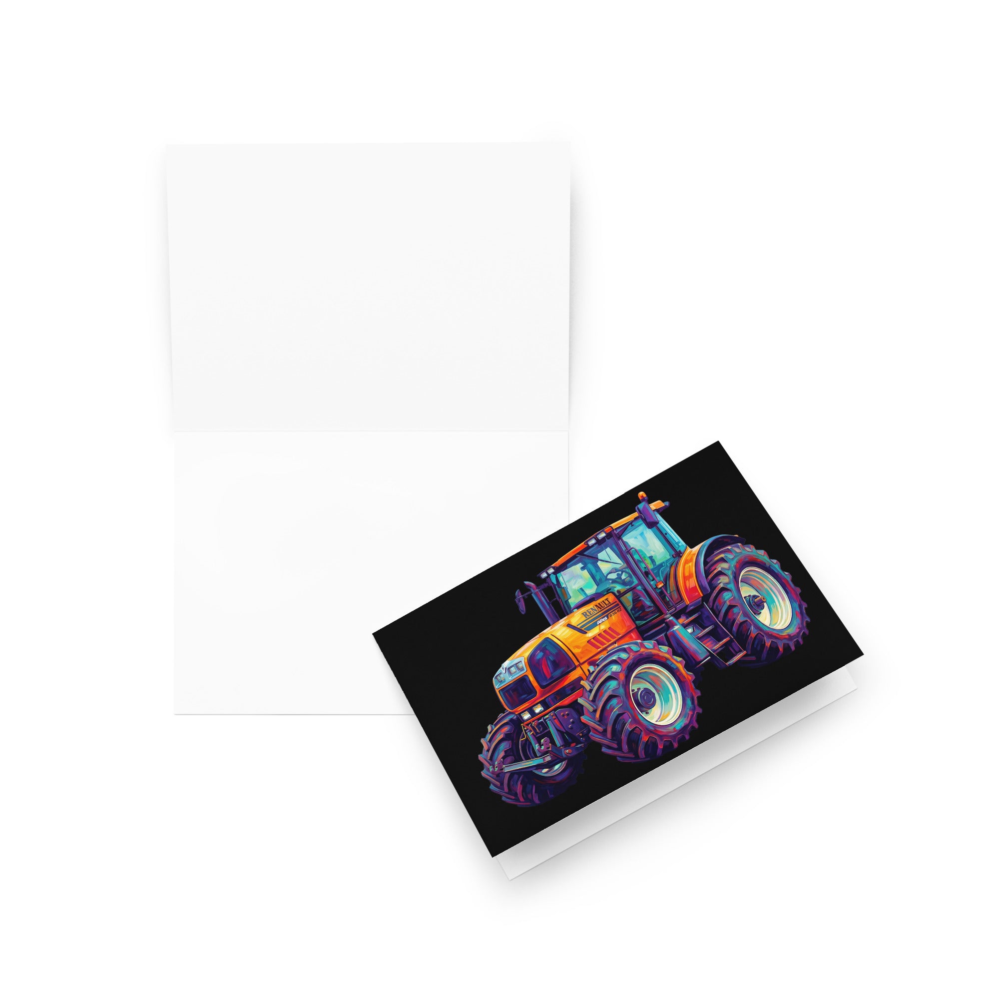 The Tractor Mugs Store 5″×7″ Renault Atles 926 | Splash Art Greeting Card Quality Farmers Merch