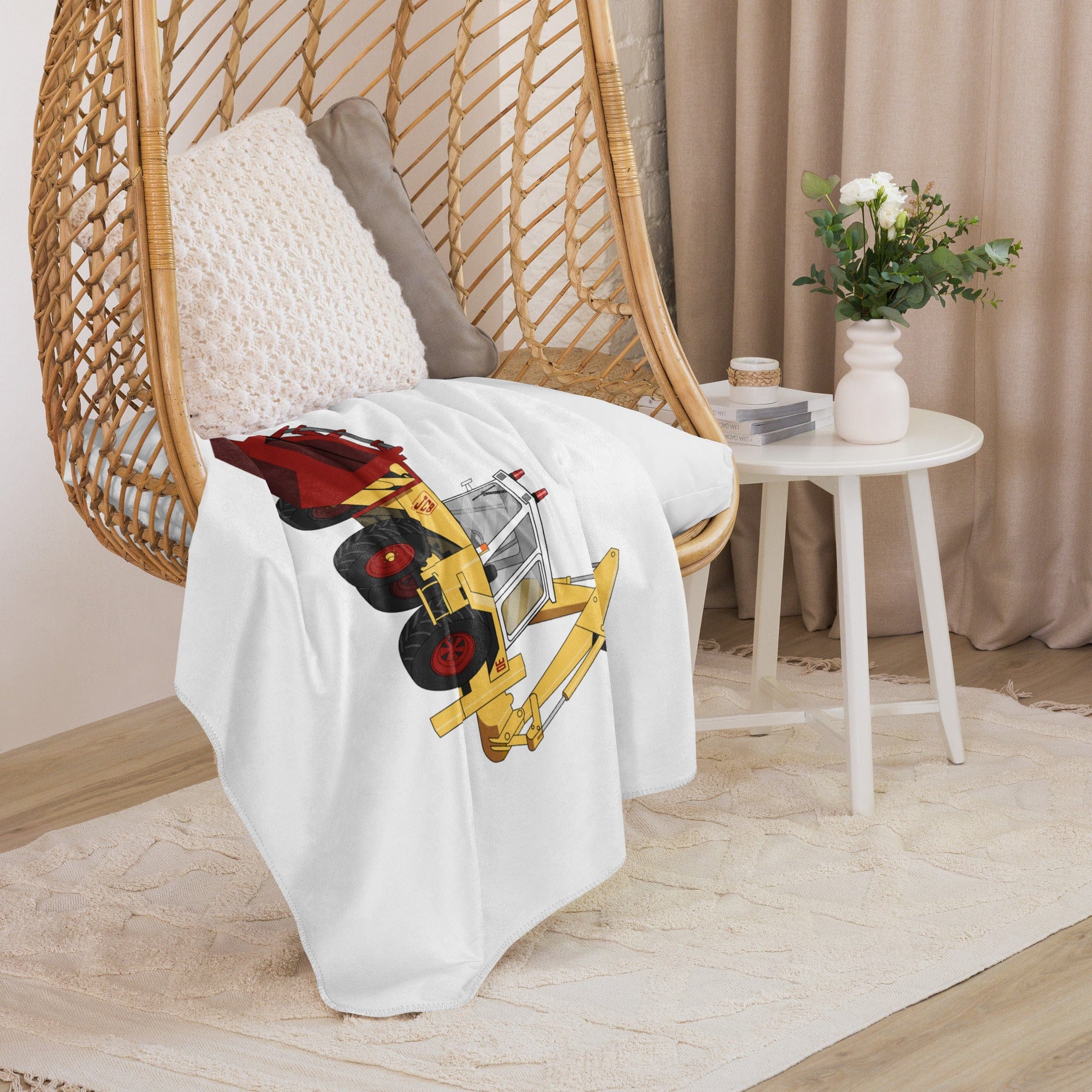 The Tractor Mugs Store 50″×60″ JCB 3D (1975) | Sherpa blanket Quality Farmers Merch