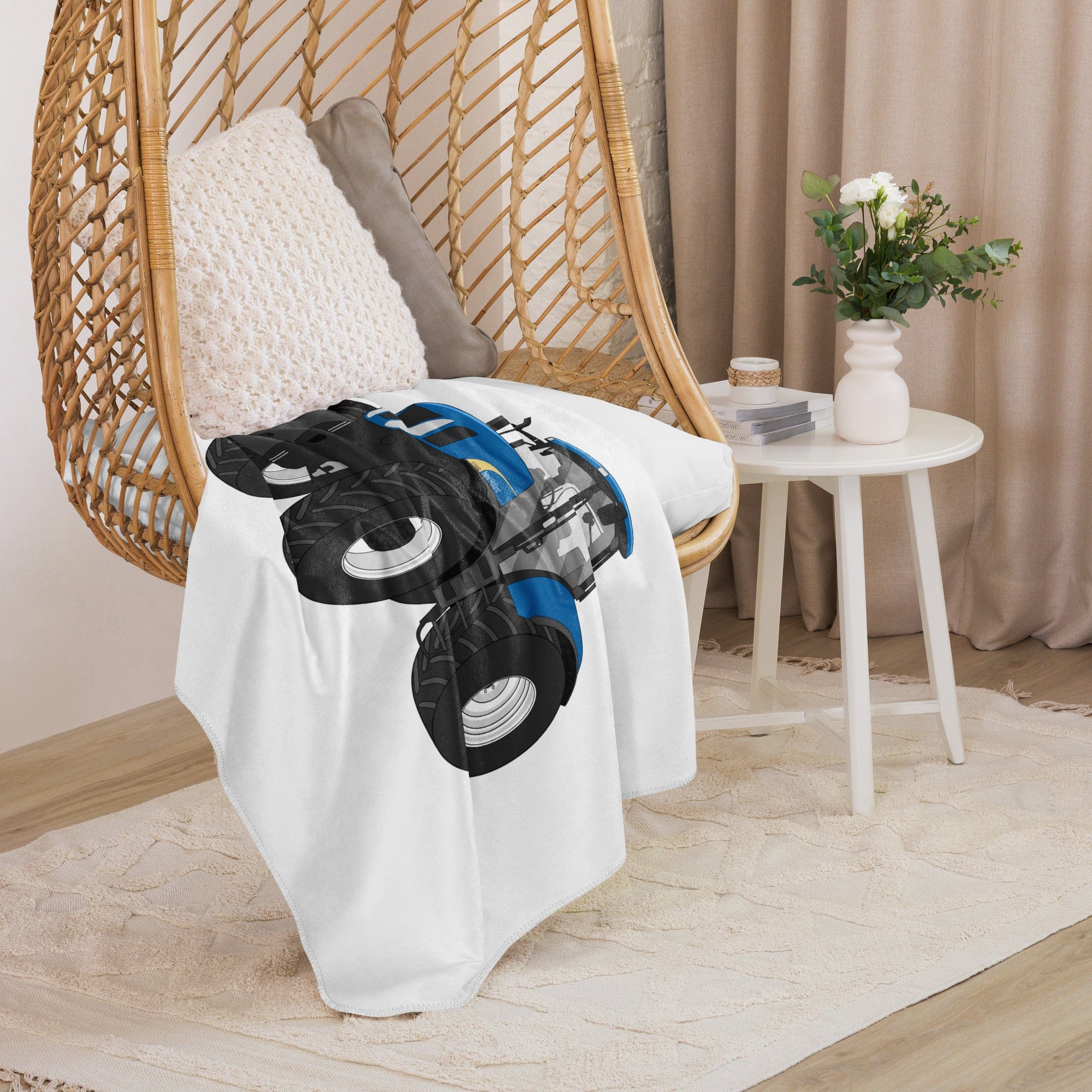 The Tractor Mugs Store 50″×60″ New Holland The 7040 -1 | Sherpa blanket Quality Farmers Merch