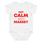 The Tractor Mugs Store 6M KEEP CALM drive a MASSEY | Baby jersey bodysuit Quality Farmers Merch