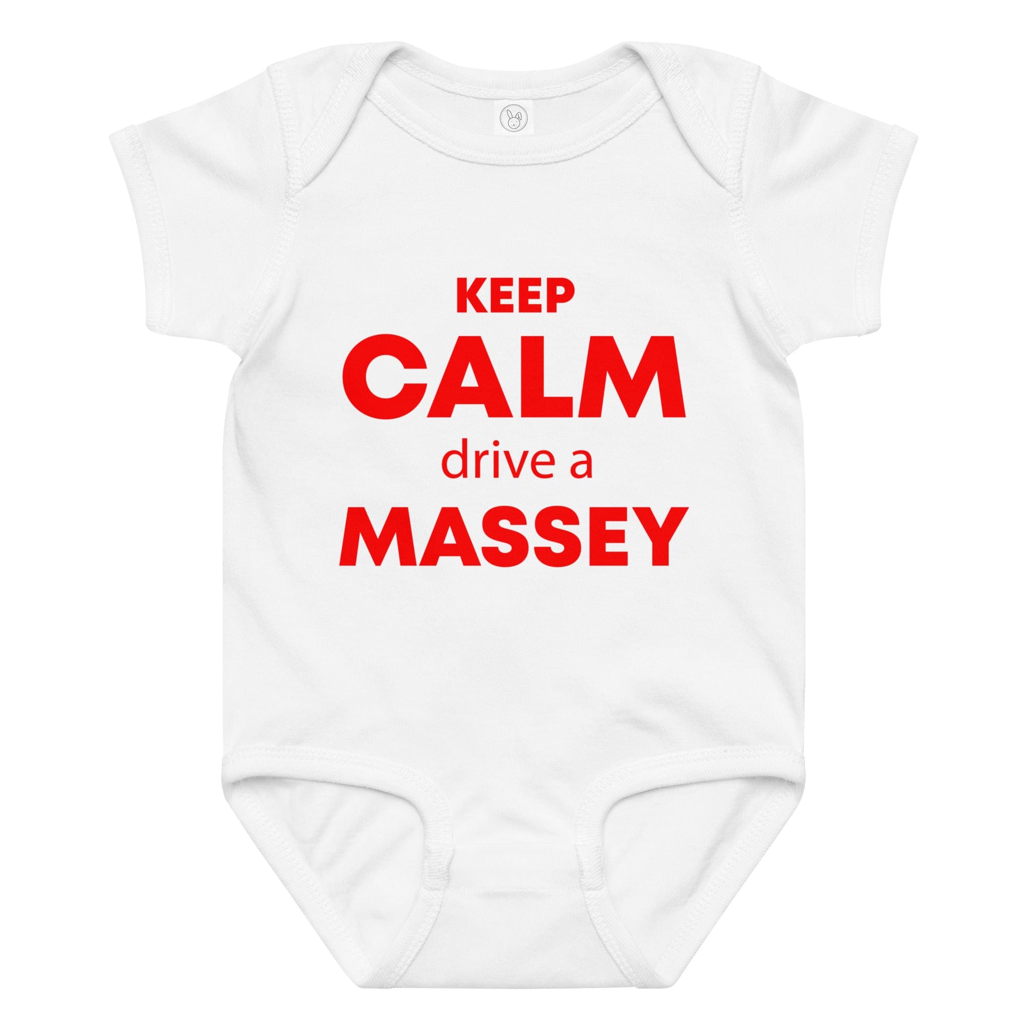 The Tractor Mugs Store 6M KEEP CALM drive a MASSEY | Baby jersey bodysuit Quality Farmers Merch