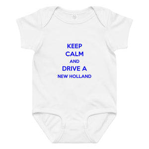 The Tractor Mugs Store 6M KEEP CALM NEW HOLLAND | Baby Jersey Bodysuit Quality Farmers Merch