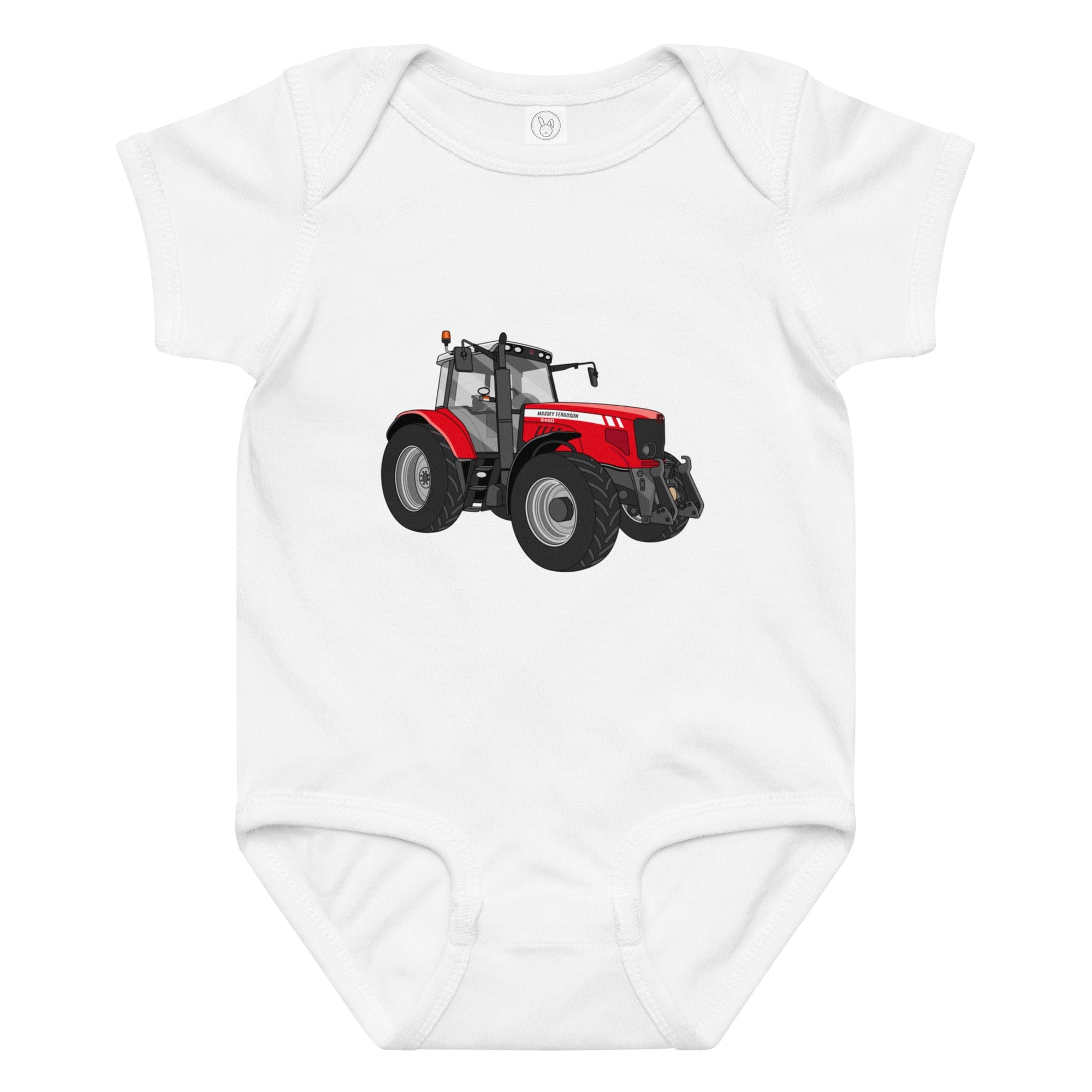 The Tractor Mugs Store 6M Massey Ferguson 6480 | Baby jersey bodysuit Quality Farmers Merch