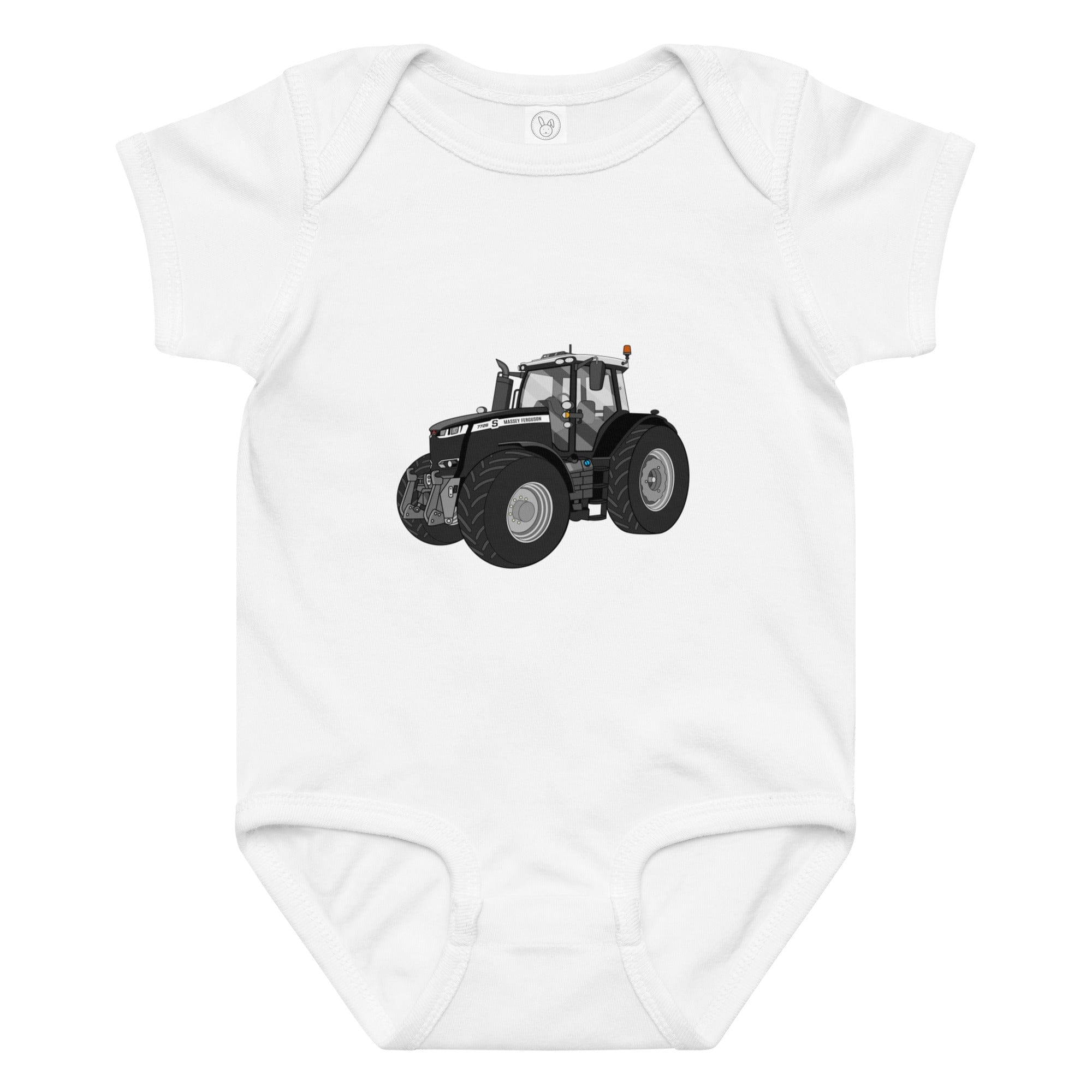 The Tractor Mugs Store 6M Massey Ferguson 7726S Black Beauty | Baby jersey bodysuit Quality Farmers Merch