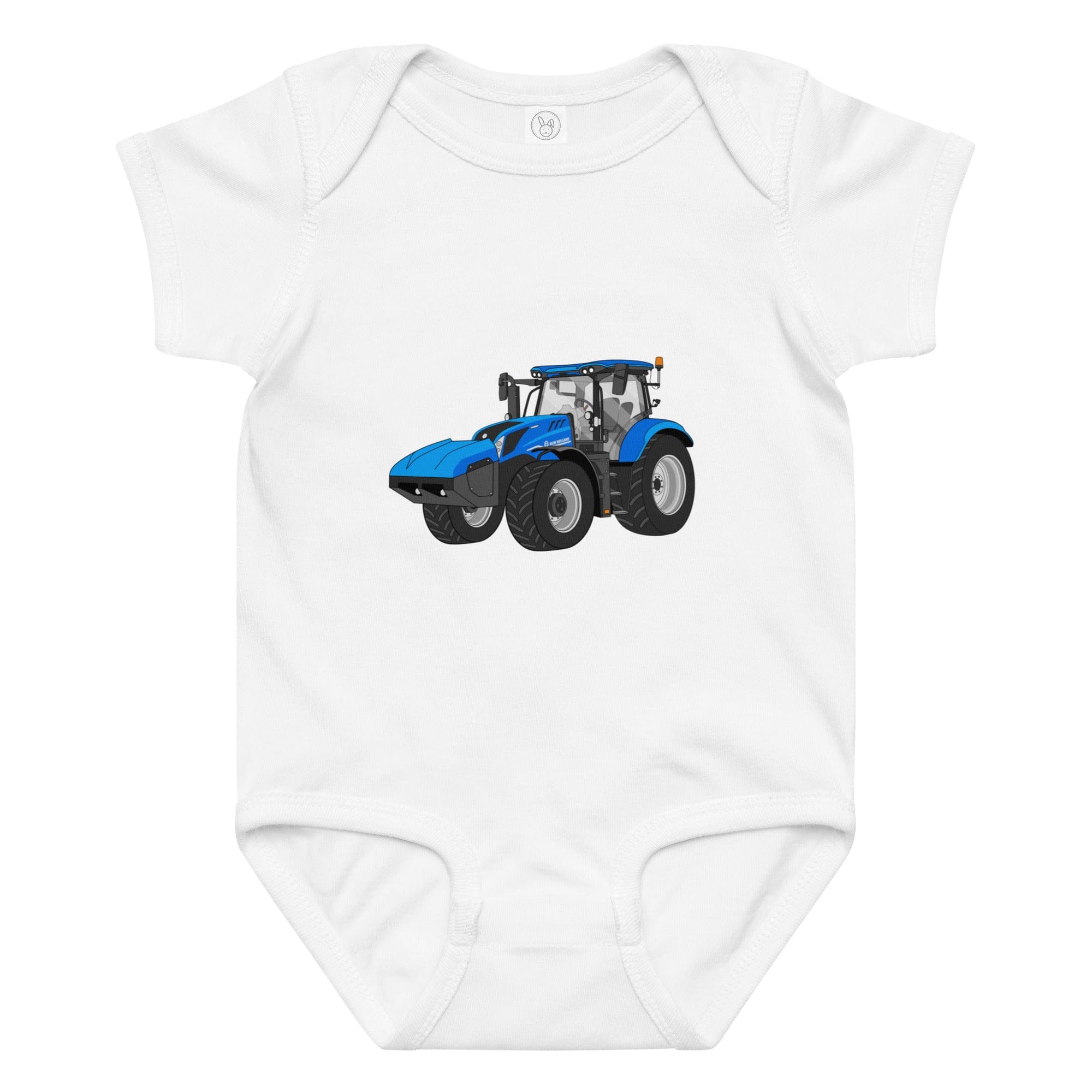The Tractor Mugs Store 6M New Holland T6 180 Methane | Baby jersey bodysuit Quality Farmers Merch