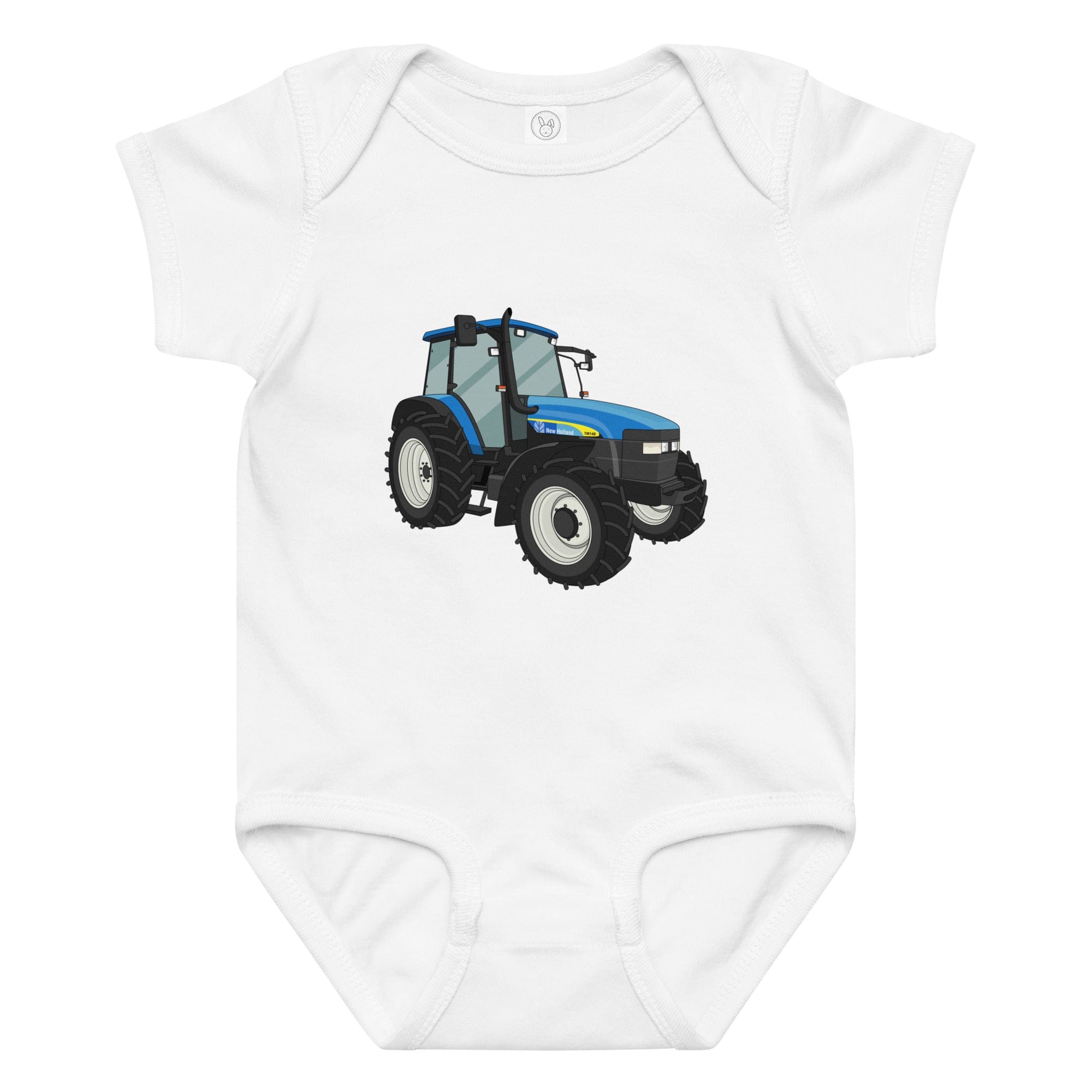The Tractor Mugs Store 6M New Holland TM 140 | Baby Jersey Bodysuit Quality Farmers Merch