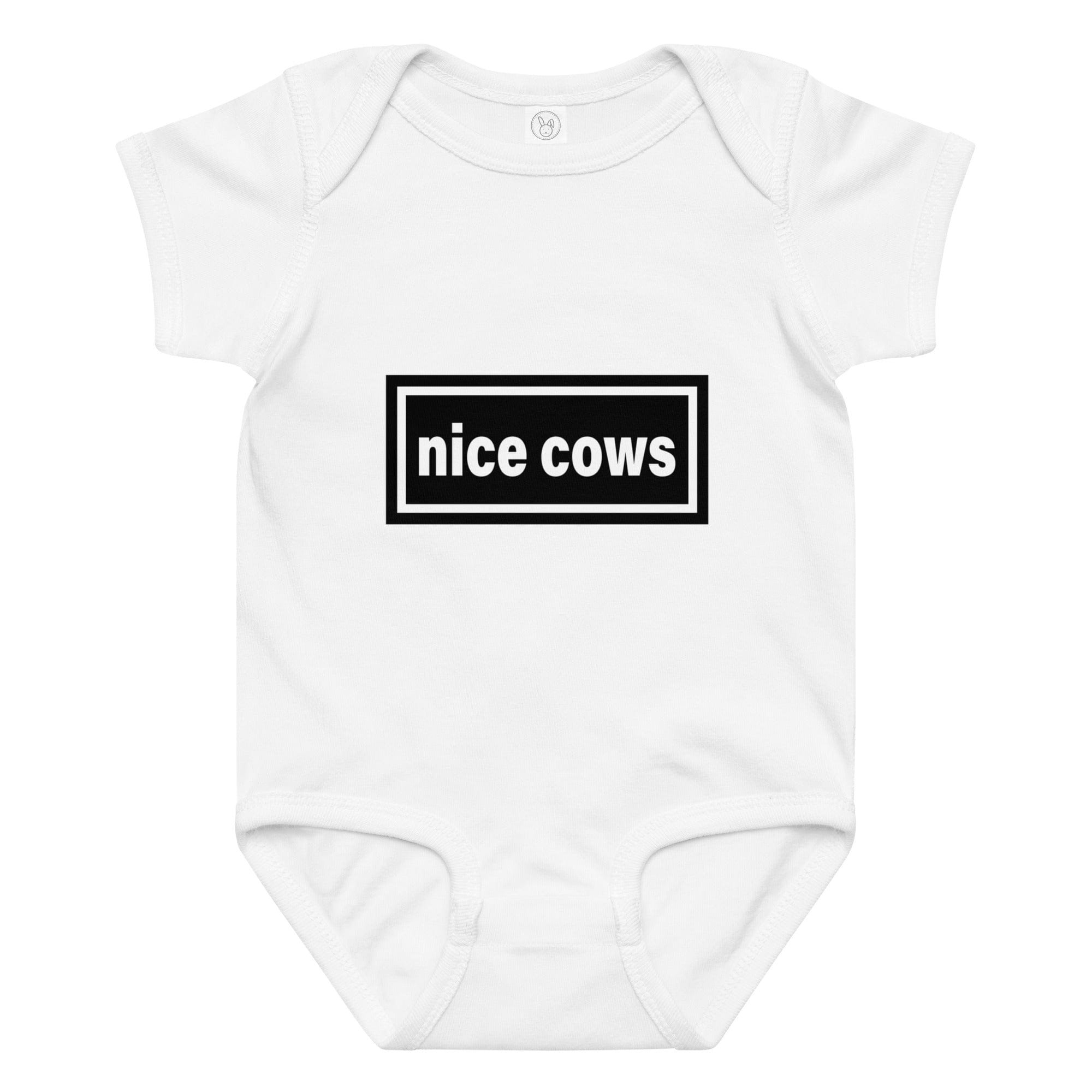 The Tractor Mugs Store 6M Oasis Nice Cows | Baby jersey bodysuit Quality Farmers Merch