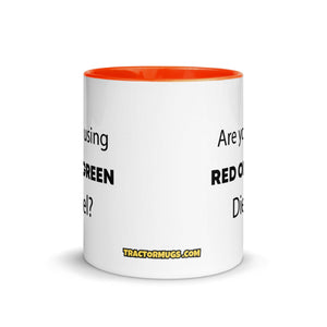 The Tractor Mugs Store Are You Using Red Or Green Diesel?  | Mug with Color Inside Quality Farmers Merch