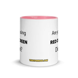 The Tractor Mugs Store Are You Using Red Or Green Diesel?  | Mug with Color Inside Quality Farmers Merch