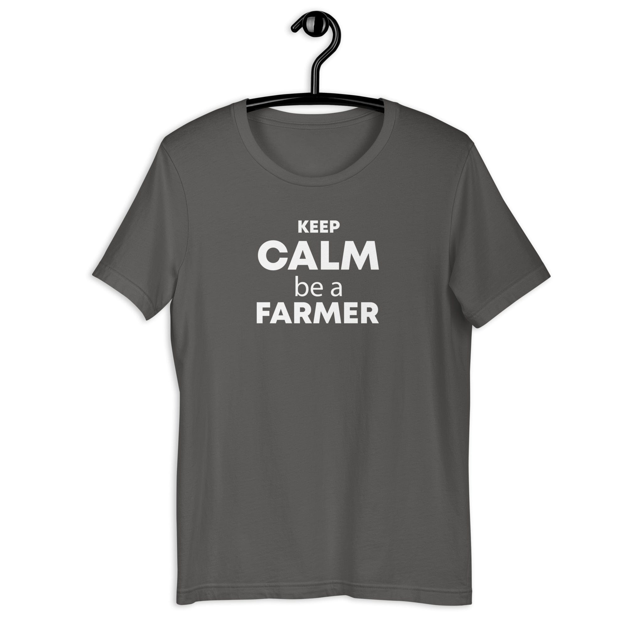 The Tractor Mugs Store Asphalt / S Keep Calm. Be a Farmer | Unisex t-shirt Quality Farmers Merch