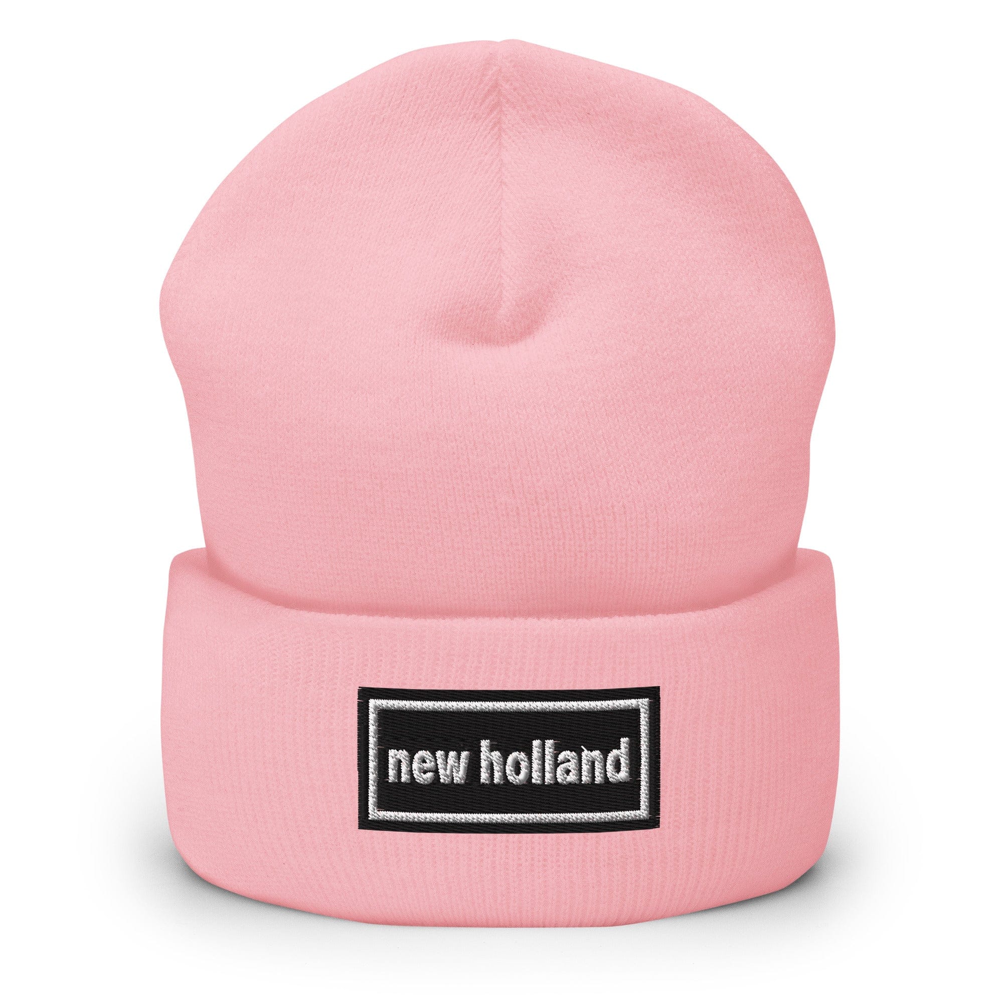The Tractor Mugs Store Baby Pink OASIS Style 'New Holland" | Cuffed Beanie Quality Farmers Merch