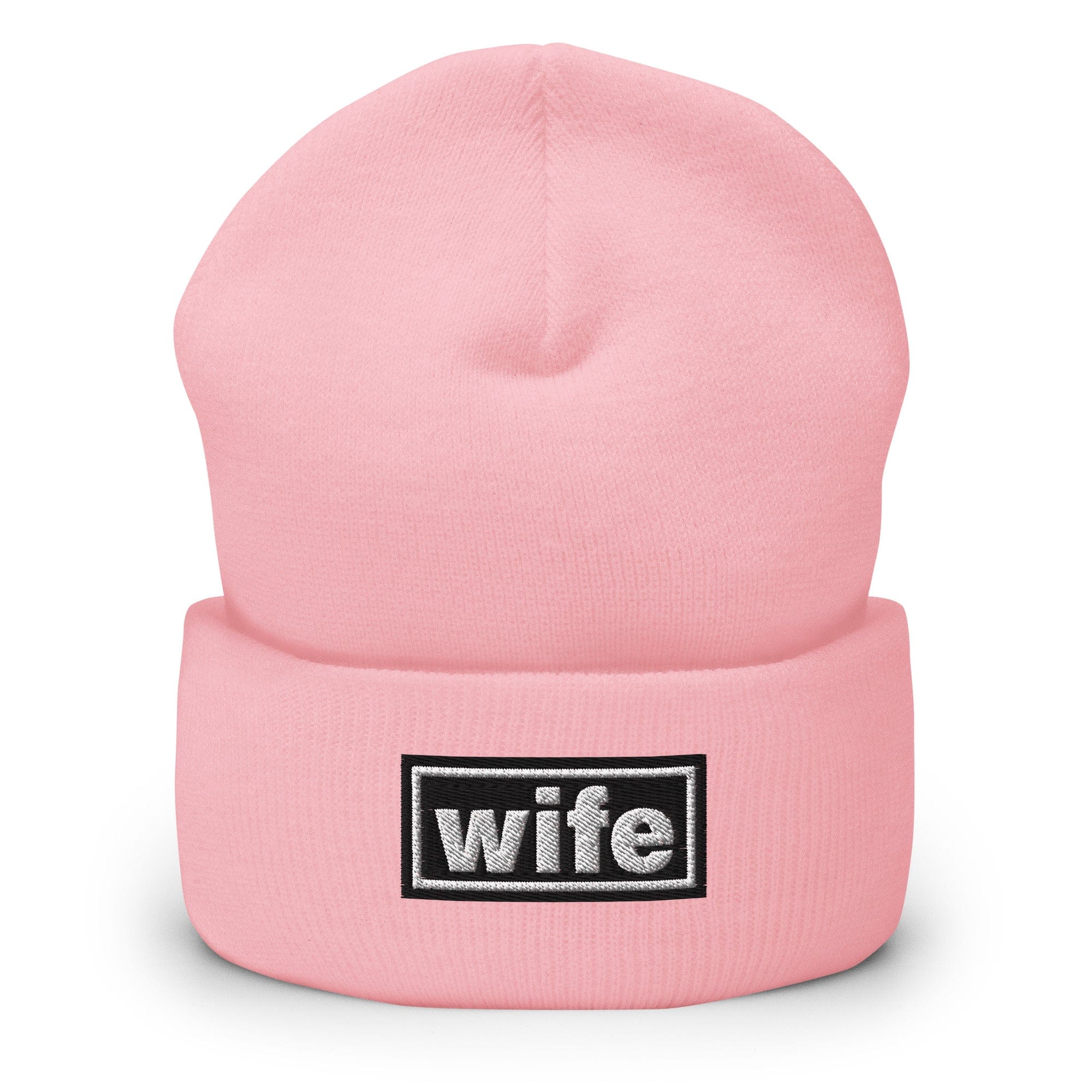 The Tractor Mugs Store Baby Pink OASIS Style 'Wife' | Cuffed Beanie Quality Farmers Merch
