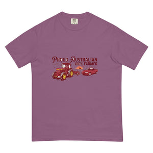 The Tractor Mugs Store Berry John Deere 3350 4WD PROUD AUSTRALIAN 100% FARMER Two Tone | Unisex Premium T-shirt Quality Farmers Merch