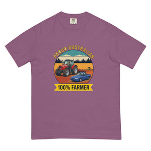 The Tractor Mugs Store Berry Massey Ferguson 6480 PROUD AUSTRALIAN 100% FARMER Outdoor | Unisex Premium T-shirt Quality Farmers Merch