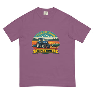 The Tractor Mugs Store Berry New Holland T7.210 PROUD AUSTRALIAN 100% FARMER Outdoor | Unisex Premium T-shirt Quality Farmers Merch