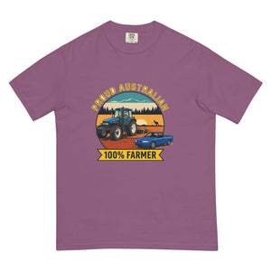 The Tractor Mugs Store Berry New Holland TM 135 PROUD AUSTRALIAN 100% FARMER Outdoor | Unisex Premium T-shirt Quality Farmers Merch