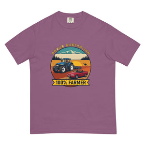 The Tractor Mugs Store Berry New Holland TM 155 PROUD AUSTRALIAN 100% FARMER Outdoor | Unisex Premium T-shirt Quality Farmers Merch