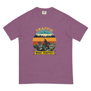The Tractor Mugs Store Berry / S Massey Ferguson 135 TRAFFIC WHAT TRAFFIC? Outdoor | Unisex Premium T-shirt Quality Farmers Merch