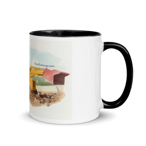 The Tractor Mugs Store Black / 11 oz JCB 3C II Watercolor | Mug with Colour Inside Quality Farmers Merch