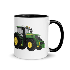 The Tractor Mugs Store Black / 11 oz John Deere 6R | Mug with Color Inside Quality Farmers Merch