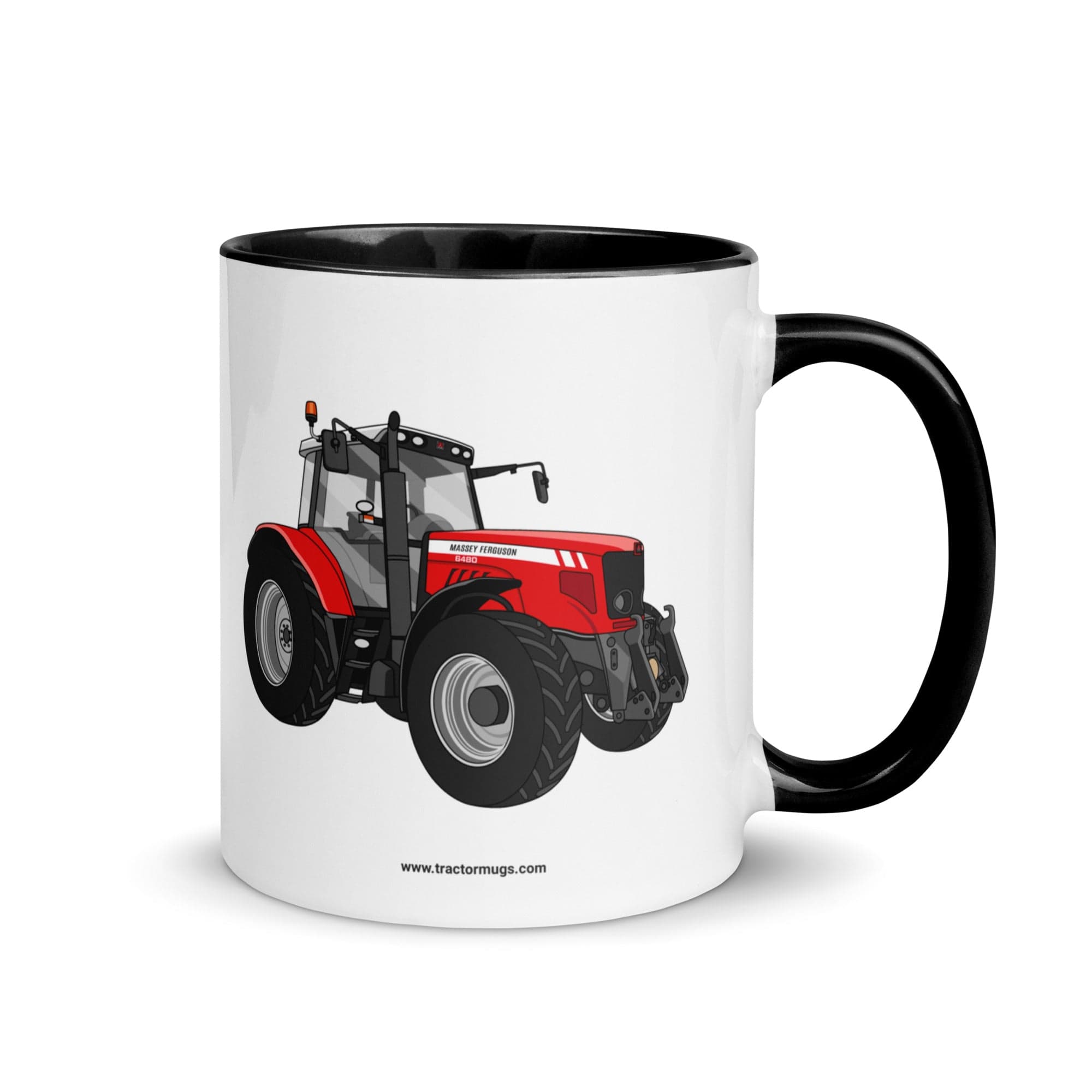 The Tractor Mugs Store Black / 11 oz Massey Ferguson 6480 | Mug with Color Inside Quality Farmers Merch