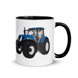 The Tractor Mugs Store Black / 11 oz New Holland 7040 | Mug with Color Inside Quality Farmers Merch