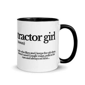 The Tractor Mugs Store Black / 11 oz TRACTOR GIRL | Mug with Color Inside Quality Farmers Merch