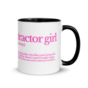 The Tractor Mugs Store Black / 11 oz TRACTOR GIRL | Mug with Color Inside Quality Farmers Merch