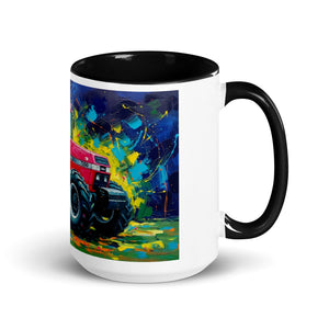 The Tractor Mugs Store Black / 15 oz Case 7250 Splash Art | Mug with Color Inside Quality Farmers Merch