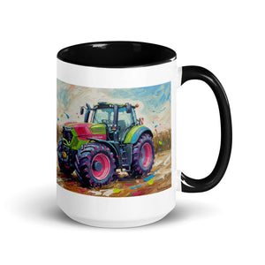 The Tractor Mugs Store Black / 15 oz Deutz-Fahr 9340 Splash Art | Mug with Color Inside Quality Farmers Merch