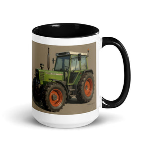 The Tractor Mugs Store Black / 15 oz Fendt 308 LSA 4WD Oil Painting | Mug with Color Inside Quality Farmers Merch