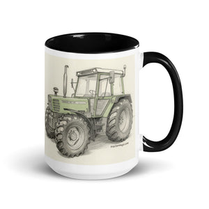 The Tractor Mugs Store Black / 15 oz Fendt 308 LSA 4WD Pencil Sketch | Mug with Color Inside Quality Farmers Merch