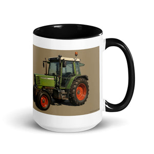 The Tractor Mugs Store Black / 15 oz Fendt Farmer 308 C Oil Painting | Mug with Color Inside Quality Farmers Merch