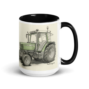 The Tractor Mugs Store Black / 15 oz Fendt Farmer 308 C Pencil Sketch | Mug with Color Inside Quality Farmers Merch
