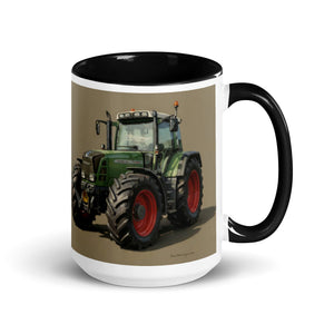 The Tractor Mugs Store Black / 15 oz Fendt Favorit 818 Oil Painting | Mug with Color Inside Quality Farmers Merch