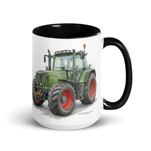 The Tractor Mugs Store Black / 15 oz Fendt Favorit 818 Watercolor | Mug with Color Inside Quality Farmers Merch